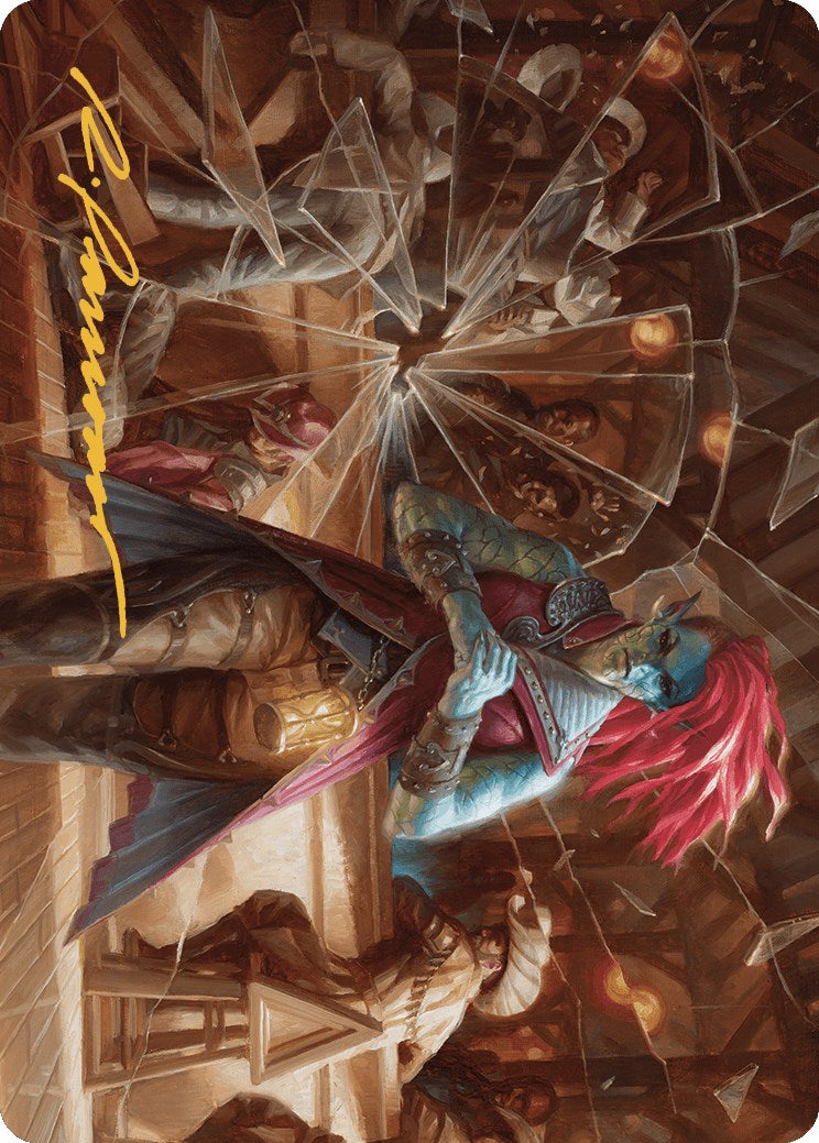 Obeka, Splitter of Seconds Art Card (Gold-Stamped Signature) [Outlaws of Thunder Junction Art Series] | Jomio and Rueliete's Cards and Comics