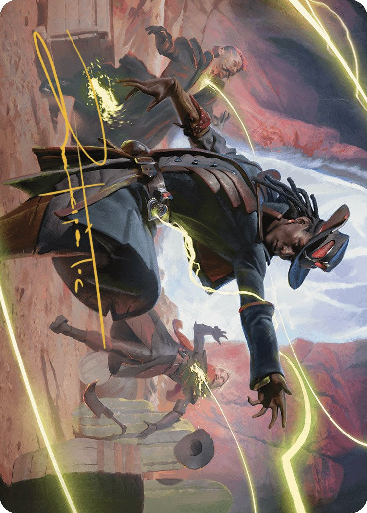 Lilah, Undefeated Slickshot Art Card (Gold-Stamped Signature) [Outlaws of Thunder Junction Art Series] | Jomio and Rueliete's Cards and Comics