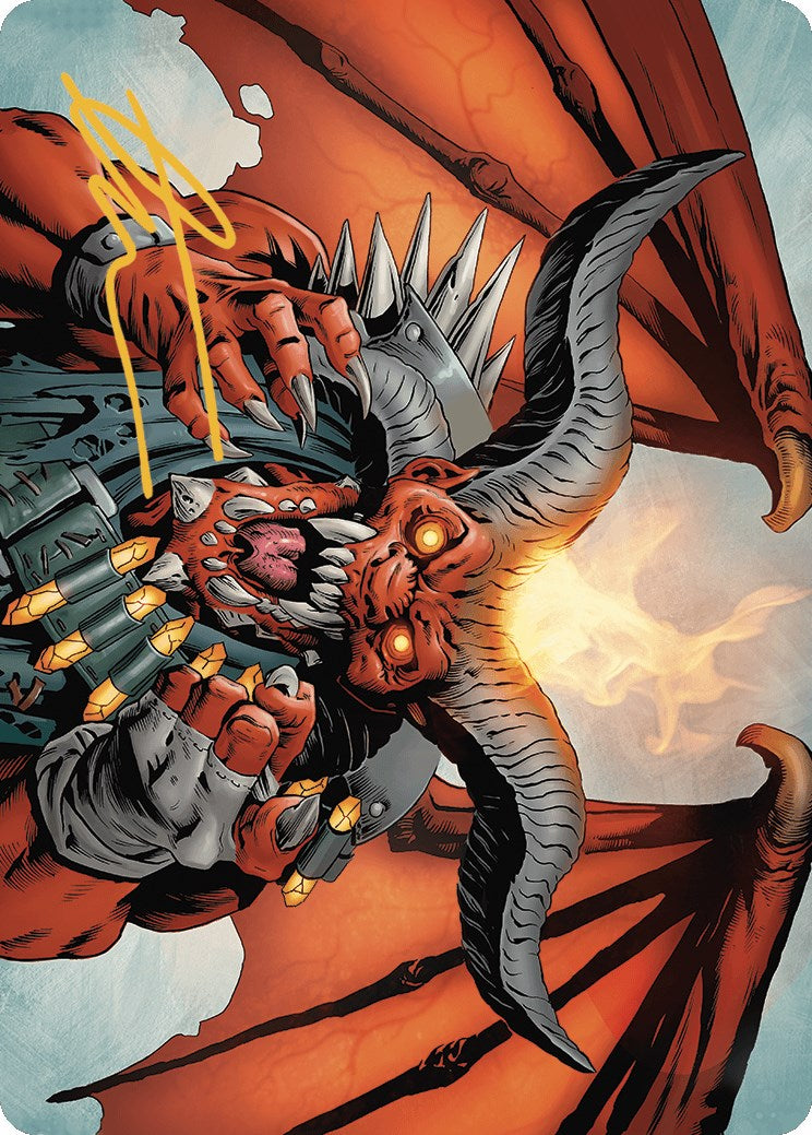 Rakdos, the Muscle Art Card (Gold-Stamped Signature) [Outlaws of Thunder Junction Art Series] | Jomio and Rueliete's Cards and Comics