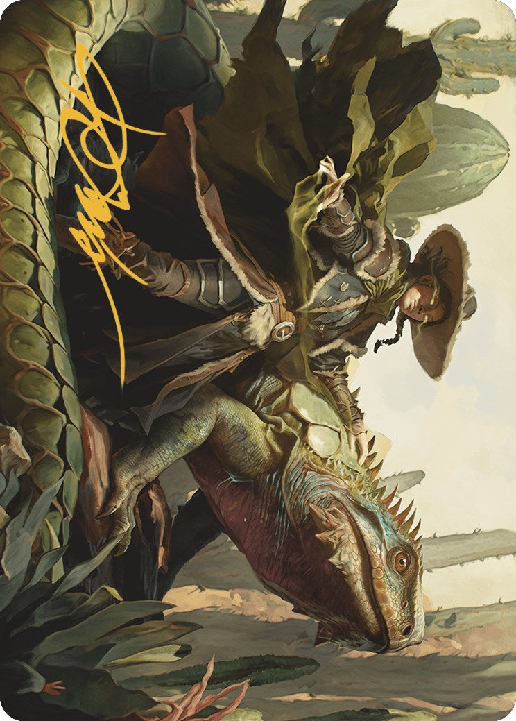Outcaster Trailblazer Art Card (Gold-Stamped Signature) [Outlaws of Thunder Junction Art Series] | Jomio and Rueliete's Cards and Comics