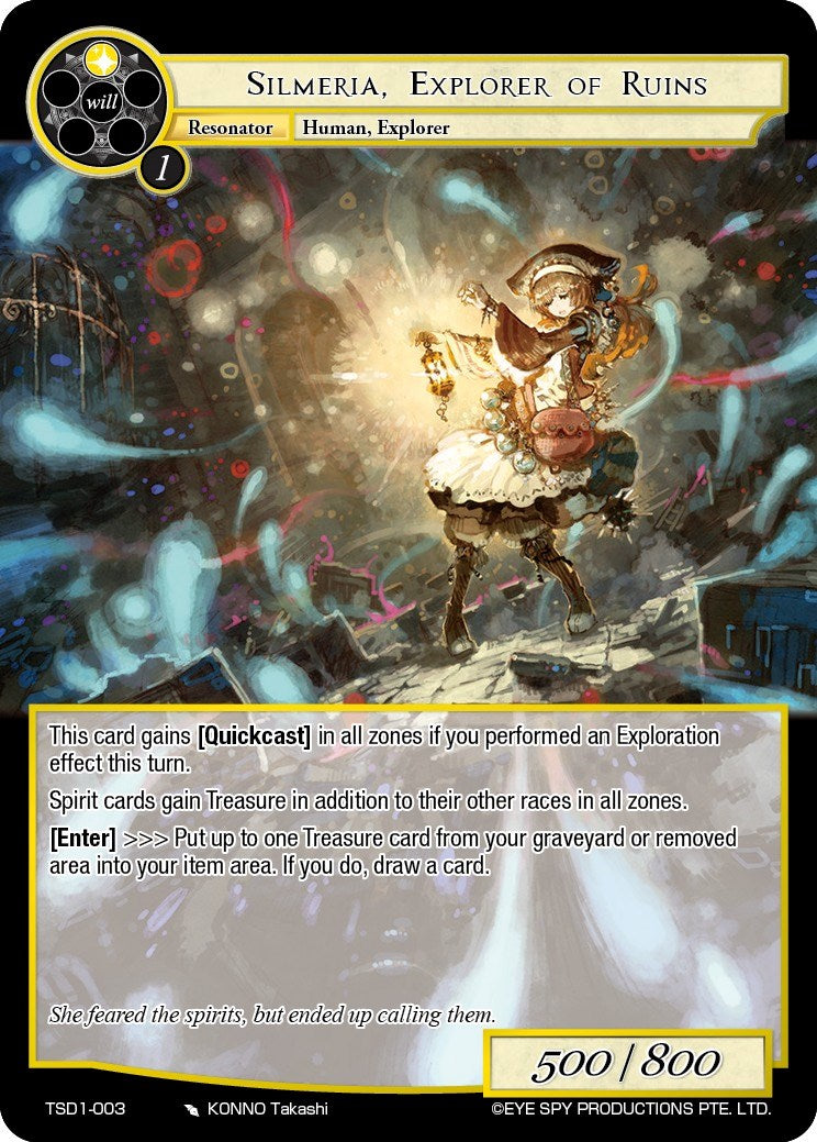 Silmeria, Explorer of Ruins (TSD1-003) [Starter Deck: Trinity Cluster] | Jomio and Rueliete's Cards and Comics