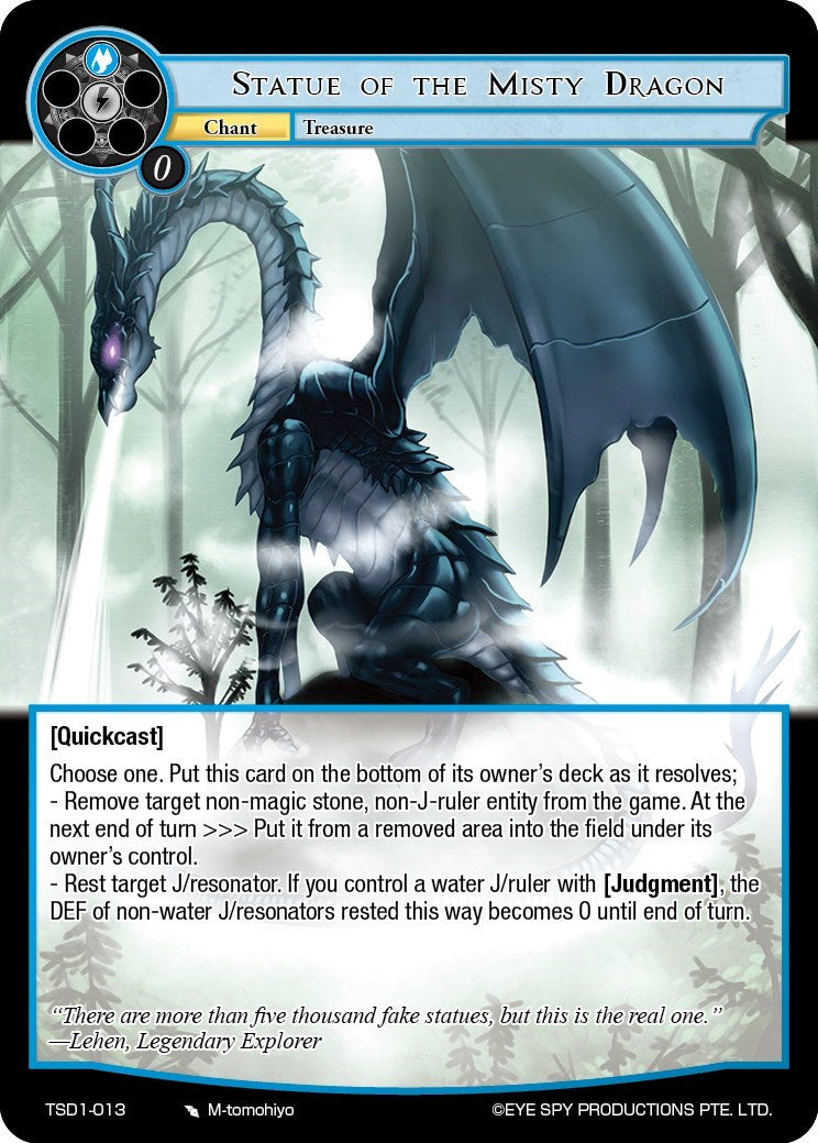Statue of the Misty Dragon (TSD1-013) [Starter Deck: Trinity Cluster] | Jomio and Rueliete's Cards and Comics