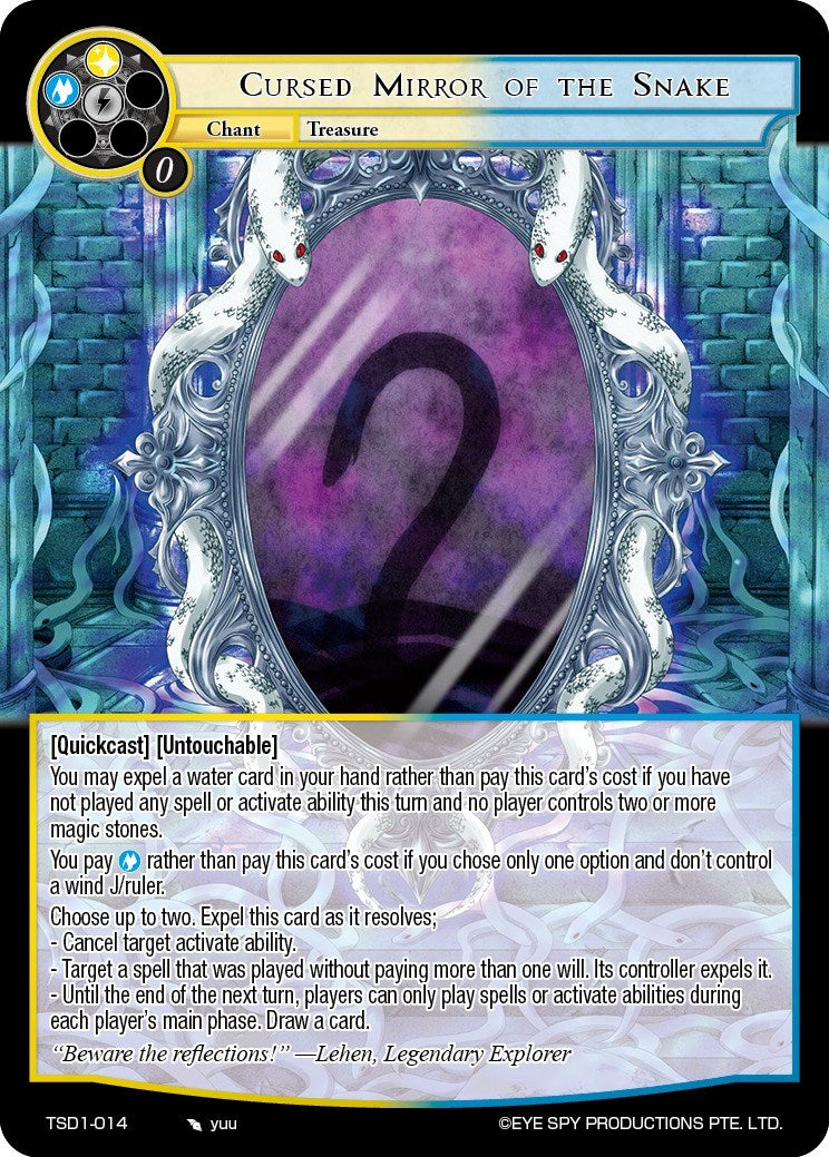 Cursed Mirror of the Snake (TSD1-014) [Starter Deck: Trinity Cluster] | Jomio and Rueliete's Cards and Comics