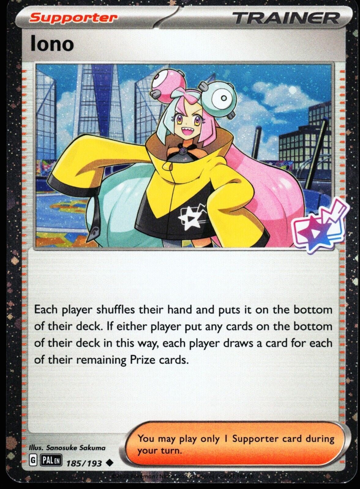 Iono (185/193) (Cosmo Foil) [Scarlet & Violet: Paldea Evolved] | Jomio and Rueliete's Cards and Comics