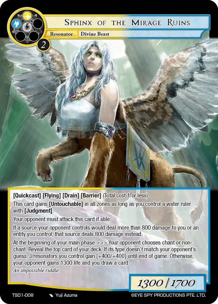 Sphinx of the Mirage Ruins (TSD1-008) [Starter Deck: Trinity Cluster] | Jomio and Rueliete's Cards and Comics