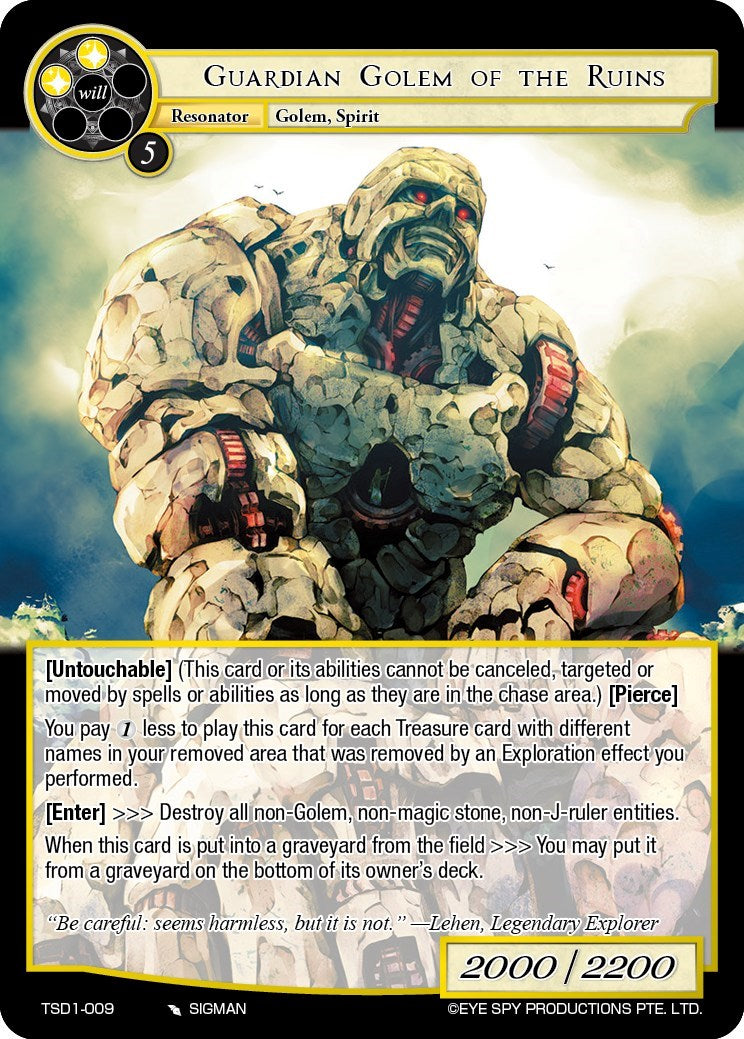 Guardian Golem of the Ruins (TSD1-009) [Starter Deck: Trinity Cluster] | Jomio and Rueliete's Cards and Comics