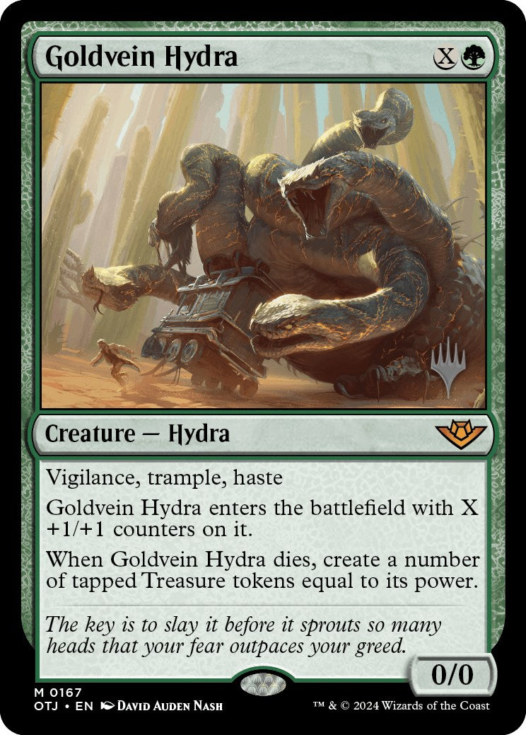 Goldvein Hydra (Promo Pack) [Outlaws of Thunder Junction Promos] | Jomio and Rueliete's Cards and Comics