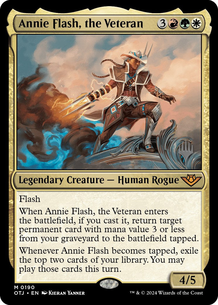 Annie Flash, the Veteran (Promo Pack) [Outlaws of Thunder Junction Promos] | Jomio and Rueliete's Cards and Comics