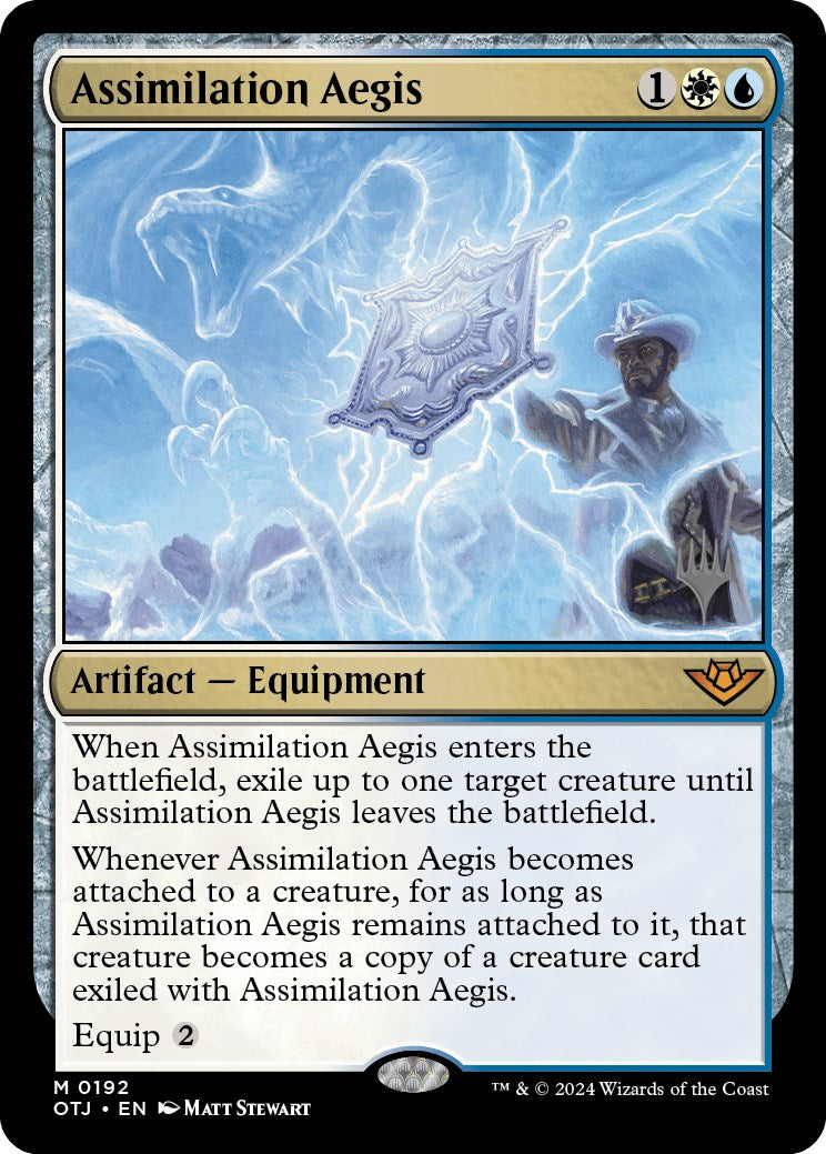 Assimilation Aegis (Promo Pack) [Outlaws of Thunder Junction Promos] | Jomio and Rueliete's Cards and Comics
