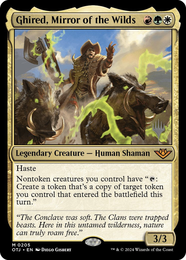 Ghired, Mirror of the Wilds (Promo Pack) [Outlaws of Thunder Junction Promos] | Jomio and Rueliete's Cards and Comics