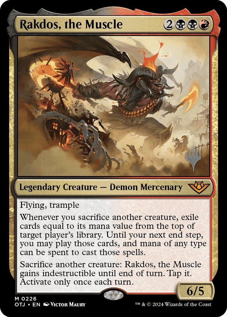 Rakdos, the Muscle (Promo Pack) [Outlaws of Thunder Junction Promos] | Jomio and Rueliete's Cards and Comics