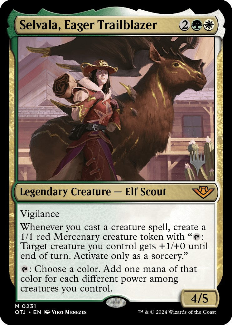 Selvala, Eager Trailblazer (Promo Pack) [Outlaws of Thunder Junction Promos] | Jomio and Rueliete's Cards and Comics