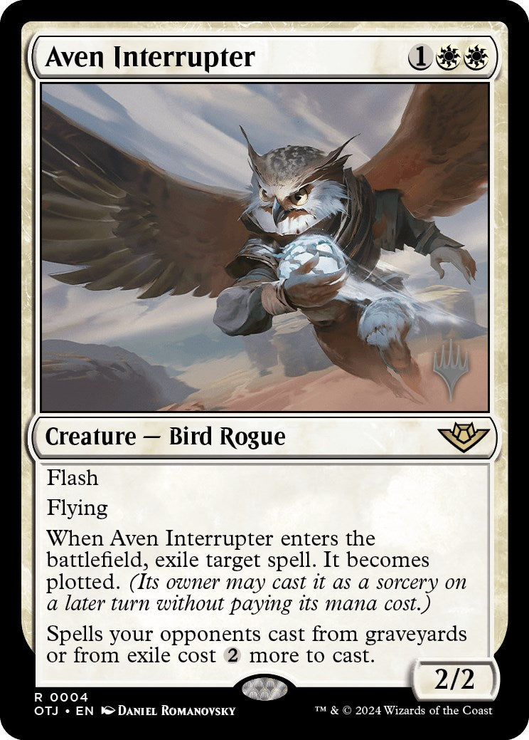 Aven Interrupter (Promo Pack) [Outlaws of Thunder Junction Promos] | Jomio and Rueliete's Cards and Comics