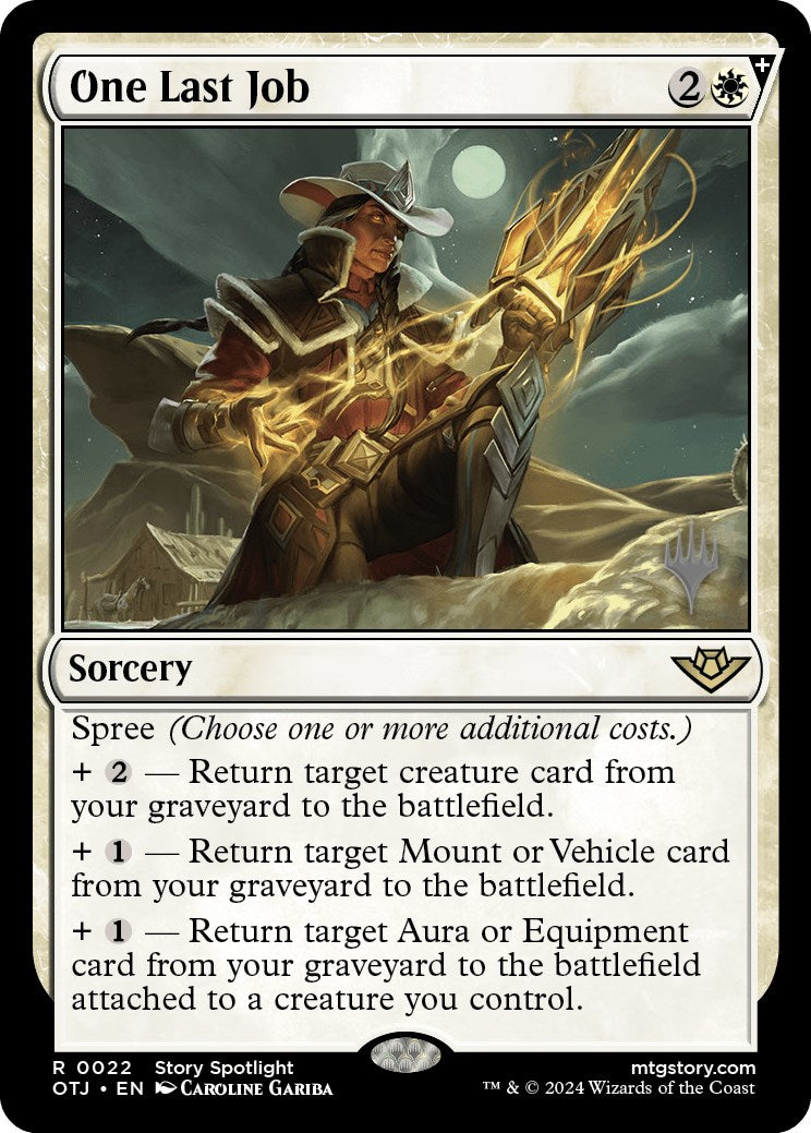One Last Job (Promo Pack) [Outlaws of Thunder Junction Promos] | Jomio and Rueliete's Cards and Comics