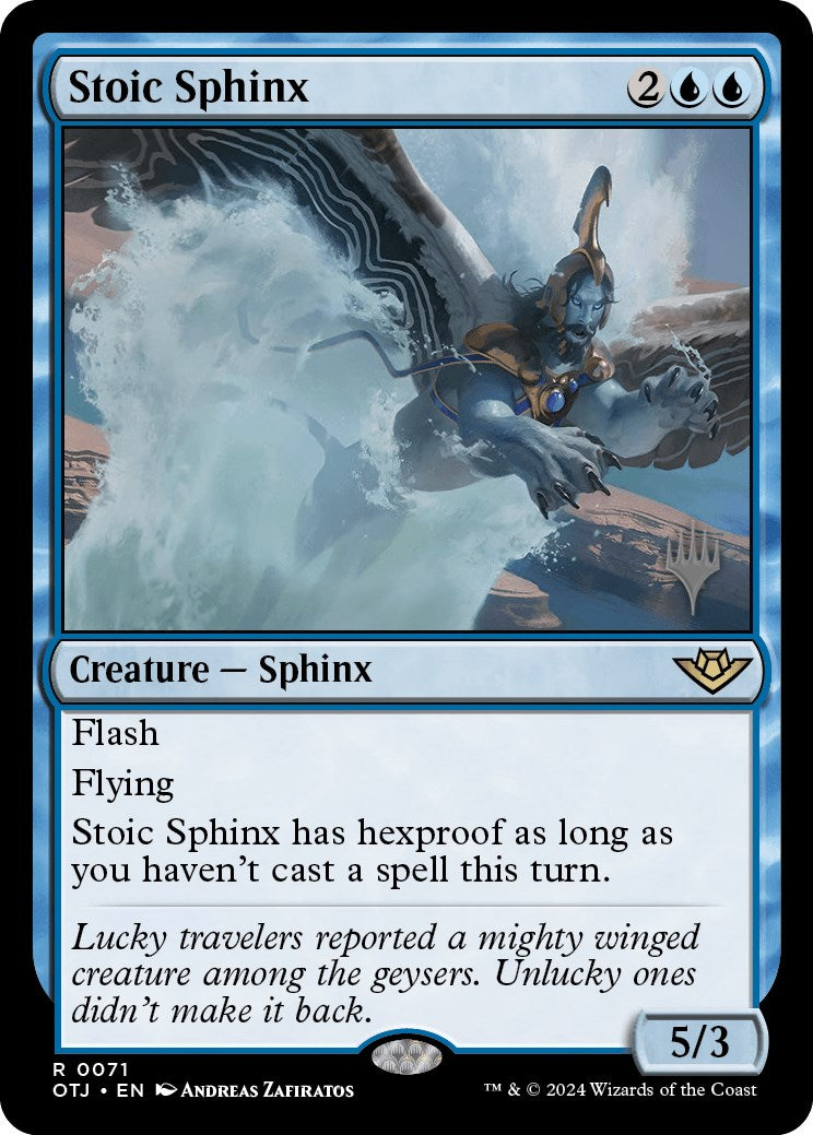 Stoic Sphinx (Promo Pack) [Outlaws of Thunder Junction Promos] | Jomio and Rueliete's Cards and Comics