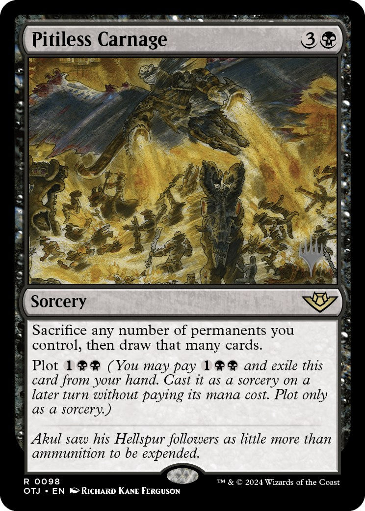 Pitiless Carnage (Promo Pack) [Outlaws of Thunder Junction Promos] | Jomio and Rueliete's Cards and Comics