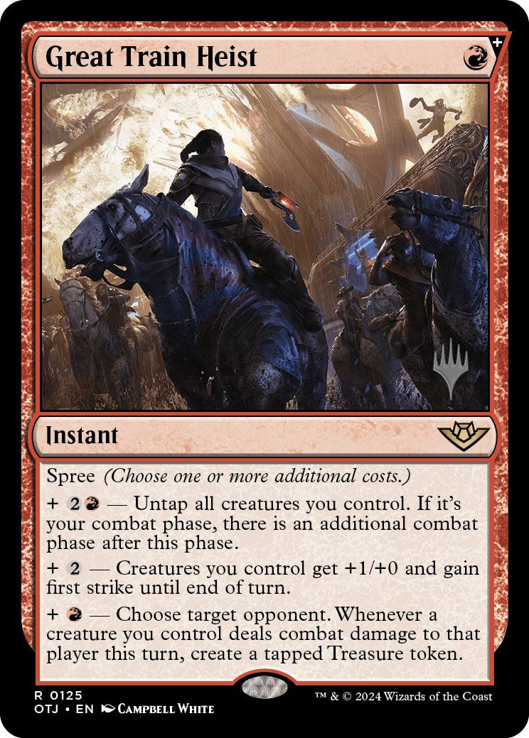 Great Train Heist (Promo Pack) [Outlaws of Thunder Junction Promos] | Jomio and Rueliete's Cards and Comics