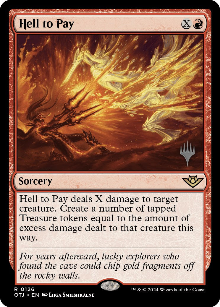 Hell to Pay (Promo Pack) [Outlaws of Thunder Junction Promos] | Jomio and Rueliete's Cards and Comics