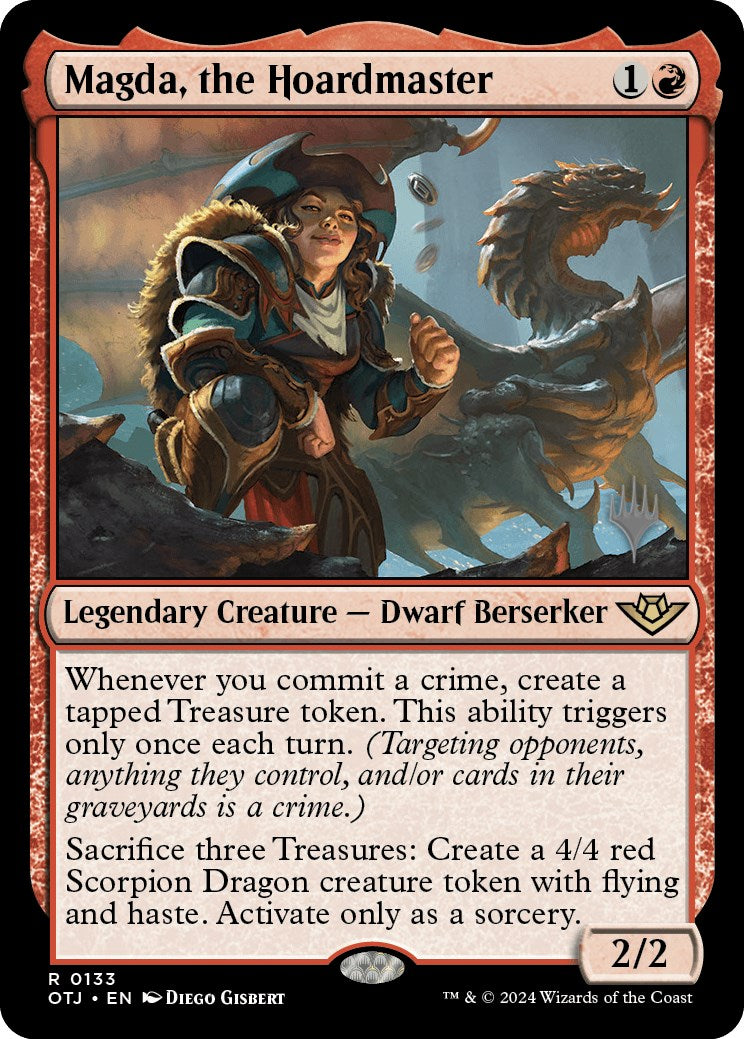 Magda, the Hoardmaster (Promo Pack) [Outlaws of Thunder Junction Promos] | Jomio and Rueliete's Cards and Comics