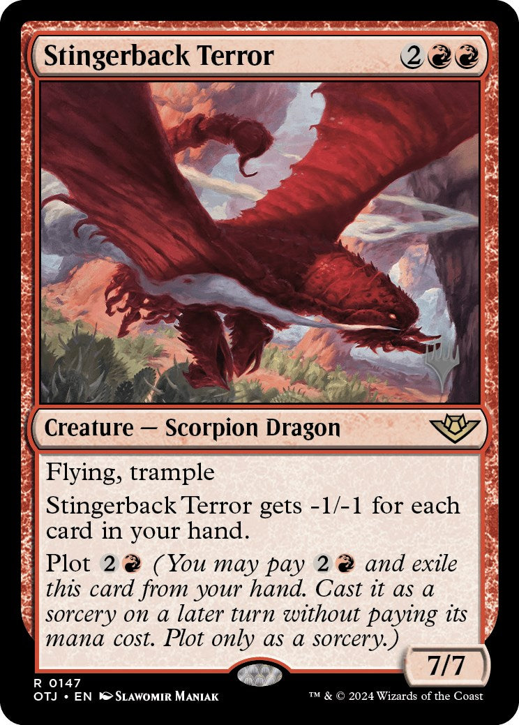 Stingerback Terror (Promo Pack) [Outlaws of Thunder Junction Promos] | Jomio and Rueliete's Cards and Comics