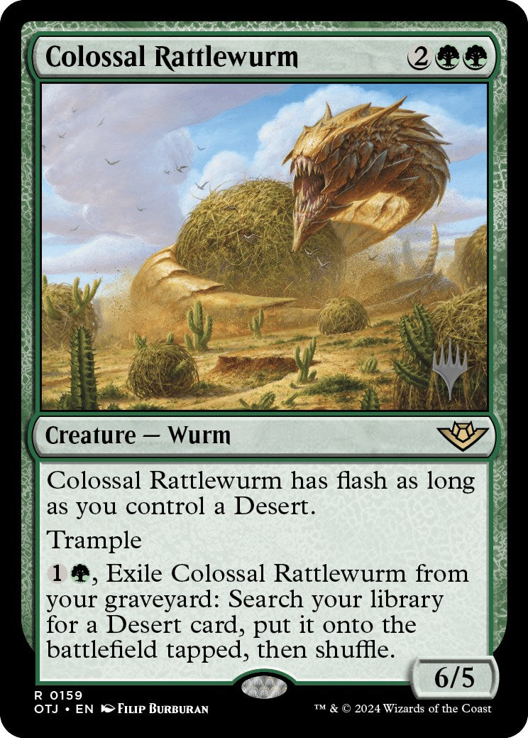 Colossal Rattlewurm (Promo Pack) [Outlaws of Thunder Junction Promos] | Jomio and Rueliete's Cards and Comics