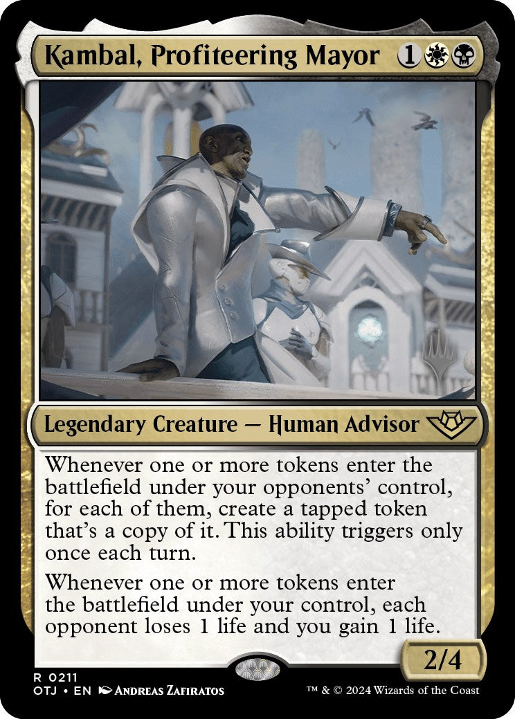 Kambal, Profiteering Mayor (Promo Pack) [Outlaws of Thunder Junction Promos] | Jomio and Rueliete's Cards and Comics