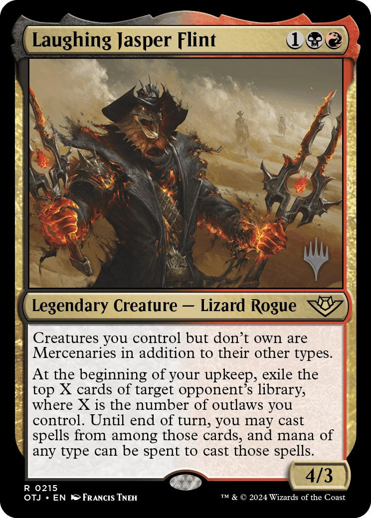 Laughing Jasper Flint (Promo Pack) [Outlaws of Thunder Junction Promos] | Jomio and Rueliete's Cards and Comics