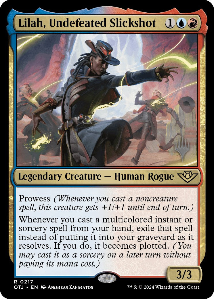 Lilah, Undefeated Slickshot (Promo Pack) [Outlaws of Thunder Junction Promos] | Jomio and Rueliete's Cards and Comics