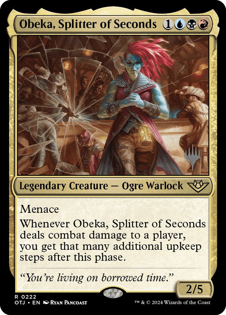 Obeka, Splitter of Seconds (Promo Pack) [Outlaws of Thunder Junction Promos] | Jomio and Rueliete's Cards and Comics