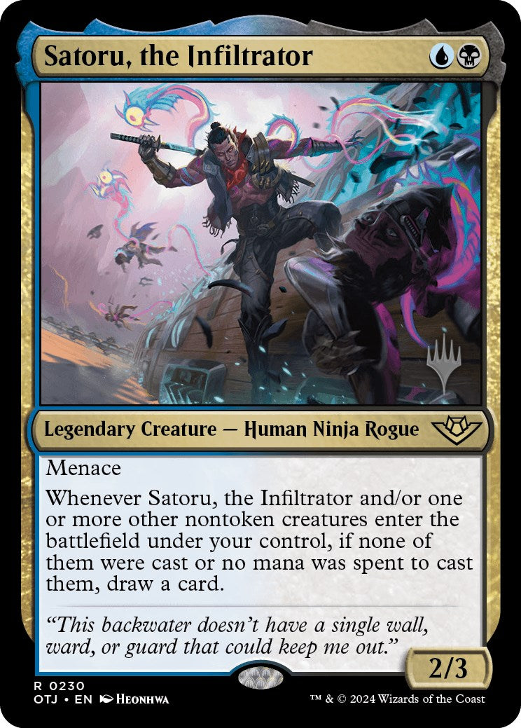 Satoru, the Infiltrator (Promo Pack) [Outlaws of Thunder Junction Promos] | Jomio and Rueliete's Cards and Comics