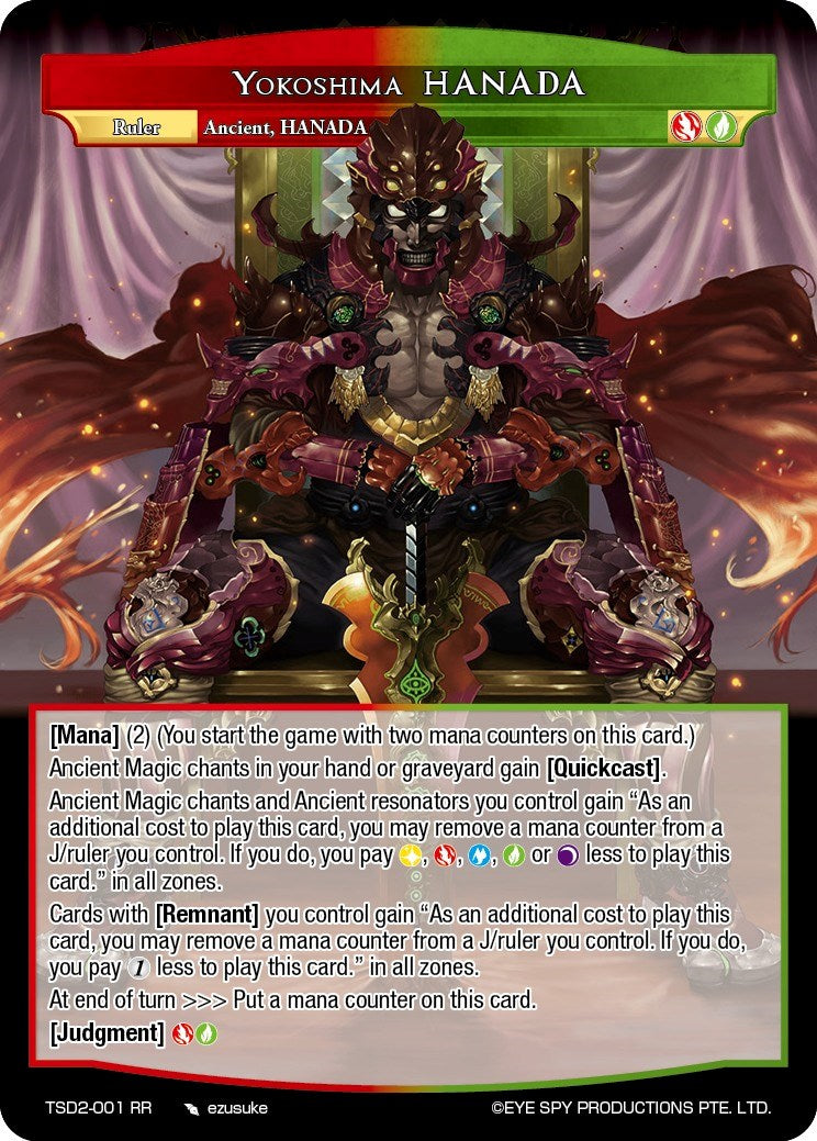 Yokoshima HANADA // Yokoshima, Monarch of the Exploding Flame (TSD2-001 JR) [Starter Deck: Trinity Cluster] | Jomio and Rueliete's Cards and Comics
