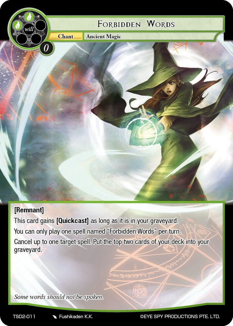 Forbidden Words (TSD2-011) [Starter Deck: Trinity Cluster] | Jomio and Rueliete's Cards and Comics