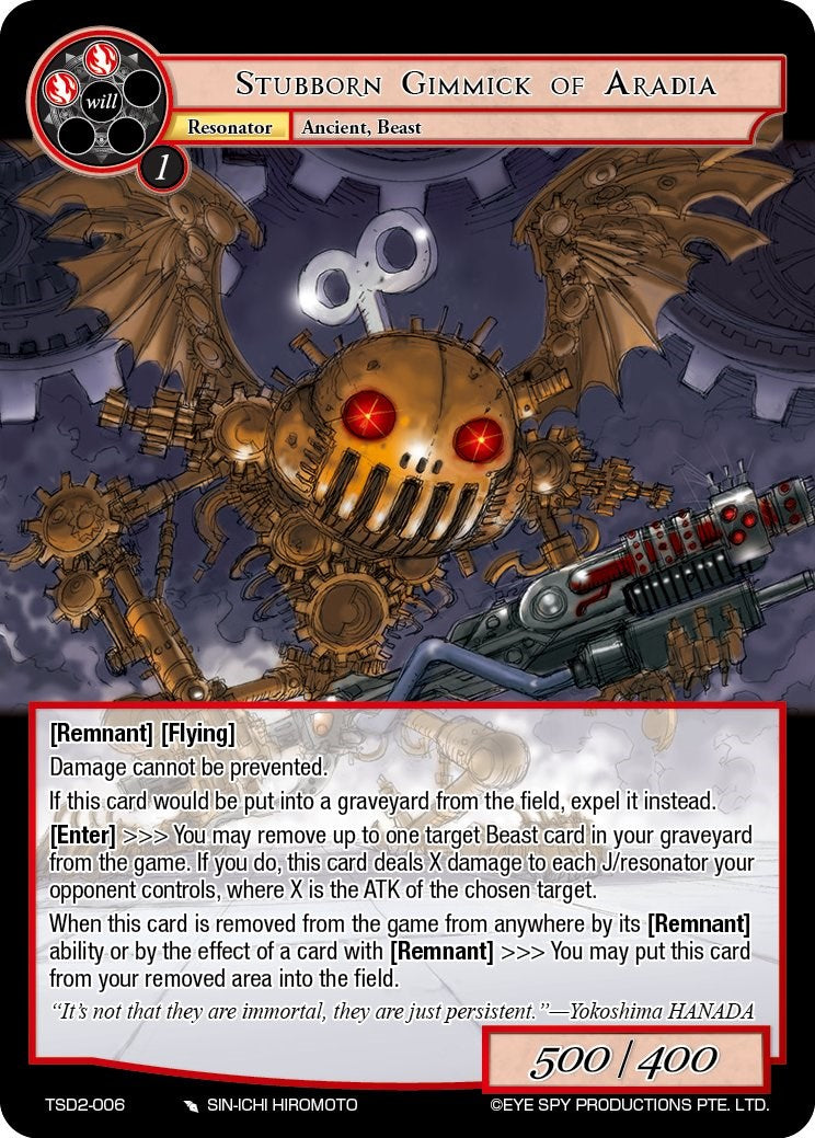 Stubborn Gimmick of Aradia (TSD2-006) [Starter Deck: Trinity Cluster] | Jomio and Rueliete's Cards and Comics