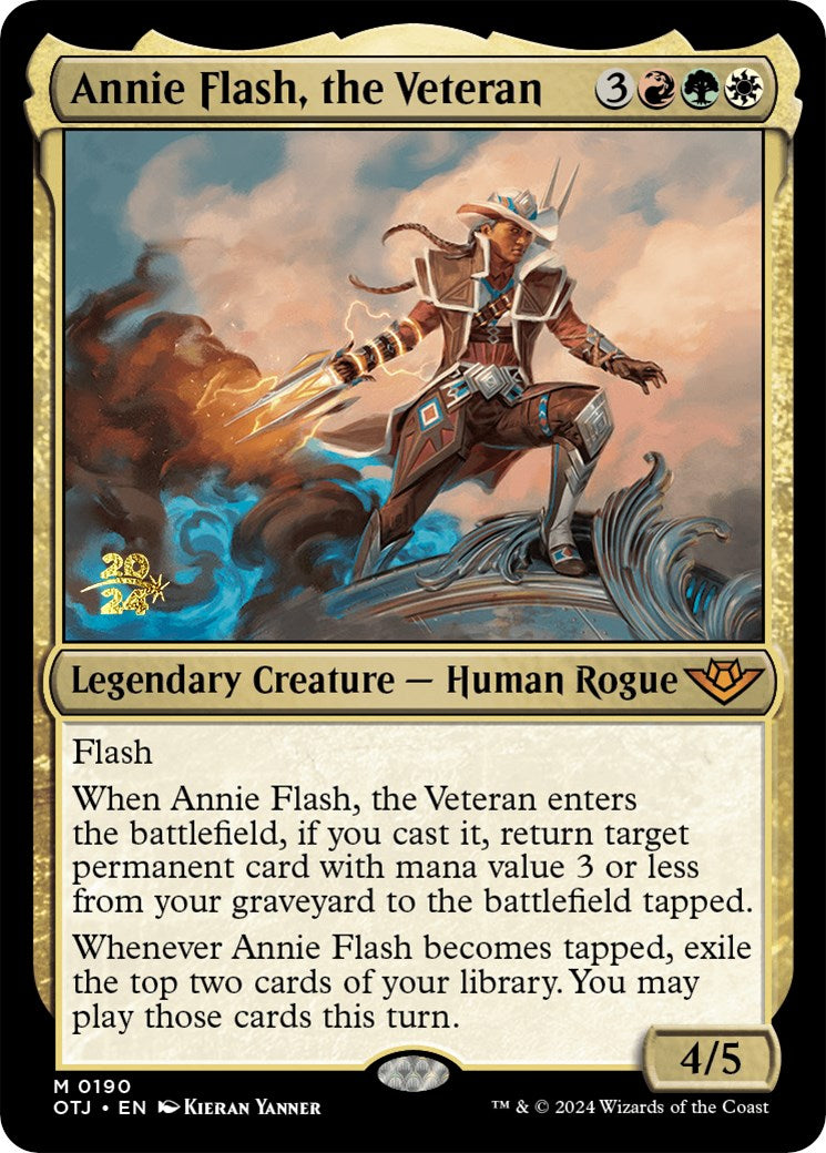 Annie Flash, the Veteran [Outlaws of Thunder Junction Prerelease Promos] | Jomio and Rueliete's Cards and Comics