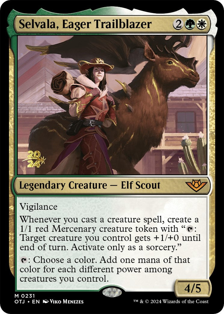 Selvala, Eager Trailblazer [Outlaws of Thunder Junction Prerelease Promos] | Jomio and Rueliete's Cards and Comics