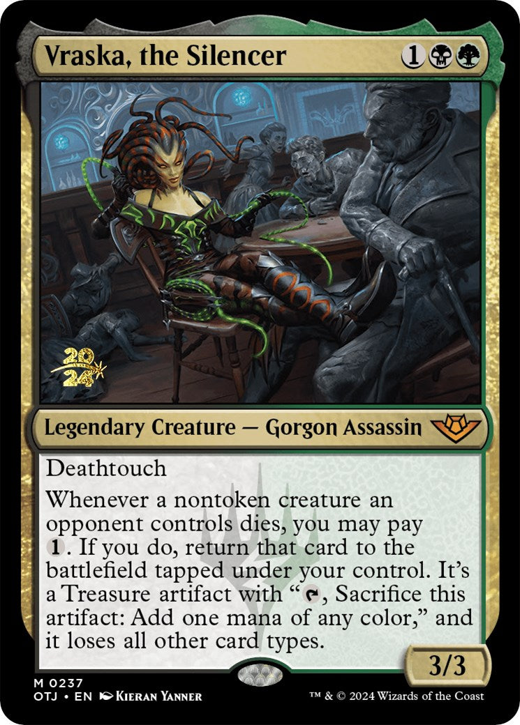 Vraska, the Silencer [Outlaws of Thunder Junction Prerelease Promos] | Jomio and Rueliete's Cards and Comics