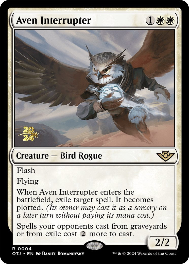 Aven Interrupter [Outlaws of Thunder Junction Prerelease Promos] | Jomio and Rueliete's Cards and Comics