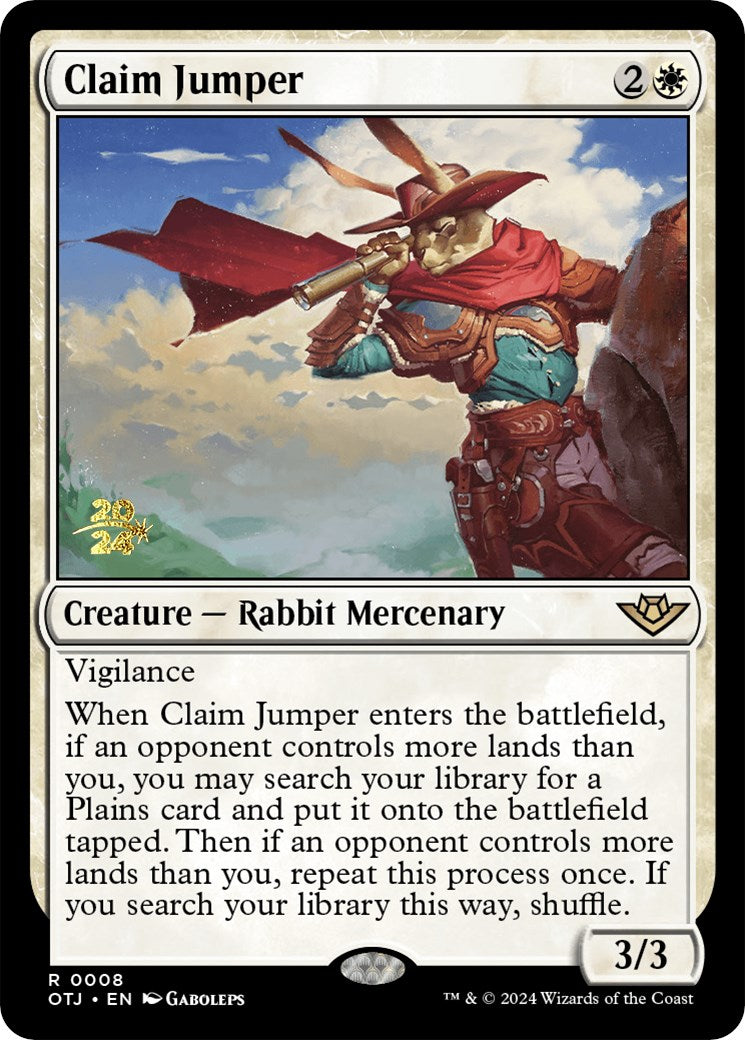 Claim Jumper [Outlaws of Thunder Junction Prerelease Promos] | Jomio and Rueliete's Cards and Comics
