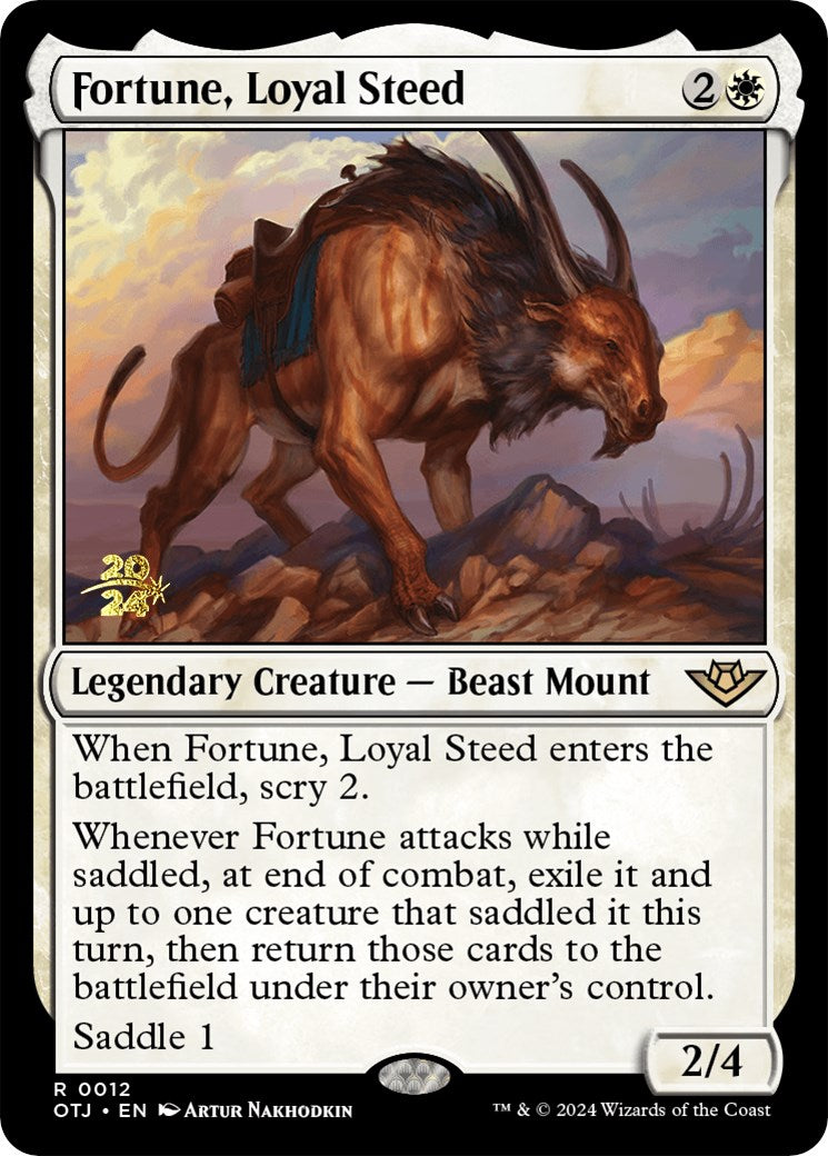 Fortune, Loyal Steed [Outlaws of Thunder Junction Prerelease Promos] | Jomio and Rueliete's Cards and Comics