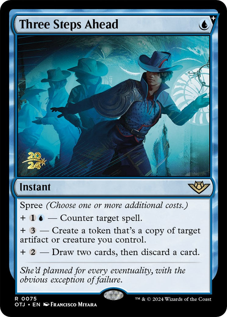 Three Steps Ahead [Outlaws of Thunder Junction Prerelease Promos] | Jomio and Rueliete's Cards and Comics