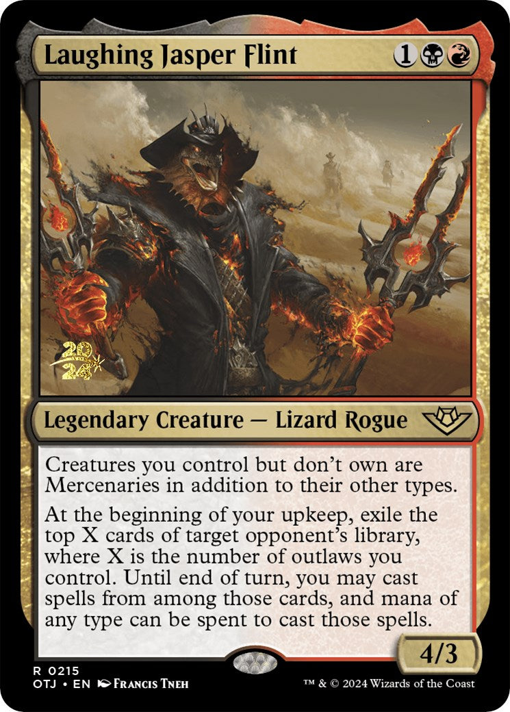 Laughing Jasper Flint [Outlaws of Thunder Junction Prerelease Promos] | Jomio and Rueliete's Cards and Comics