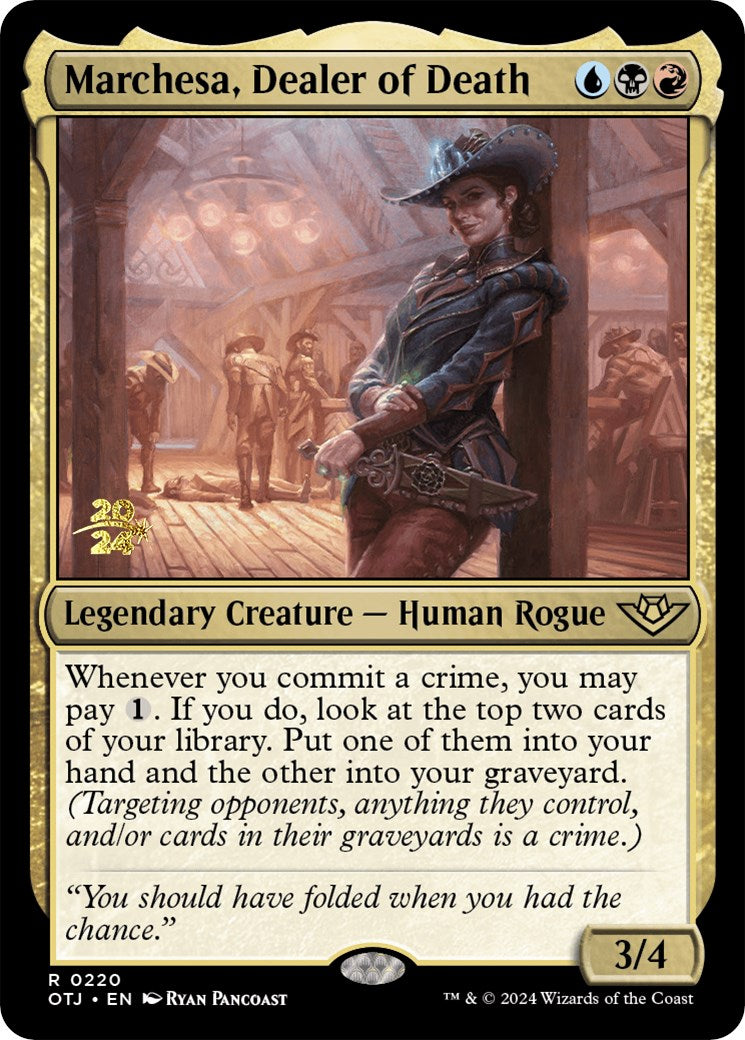 Marchesa, Dealer of Death [Outlaws of Thunder Junction Prerelease Promos] | Jomio and Rueliete's Cards and Comics