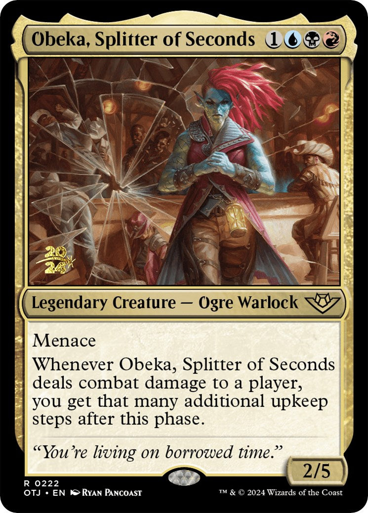 Obeka, Splitter of Seconds [Outlaws of Thunder Junction Prerelease Promos] | Jomio and Rueliete's Cards and Comics