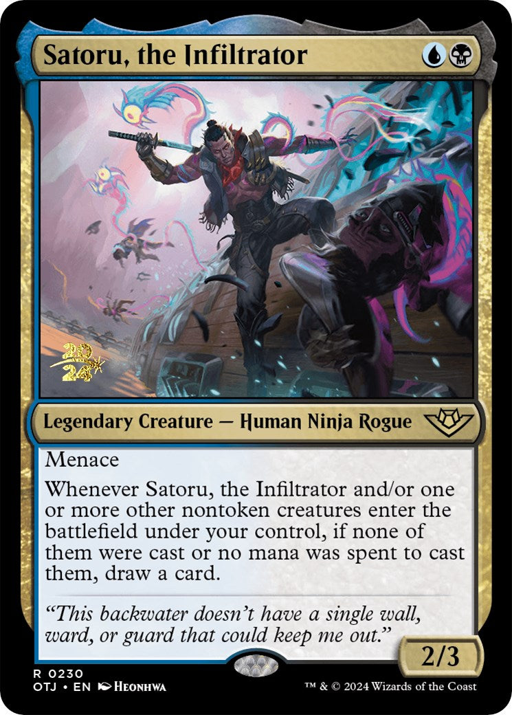 Satoru, the Infiltrator [Outlaws of Thunder Junction Prerelease Promos] | Jomio and Rueliete's Cards and Comics