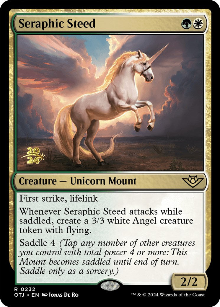 Seraphic Steed [Outlaws of Thunder Junction Prerelease Promos] | Jomio and Rueliete's Cards and Comics