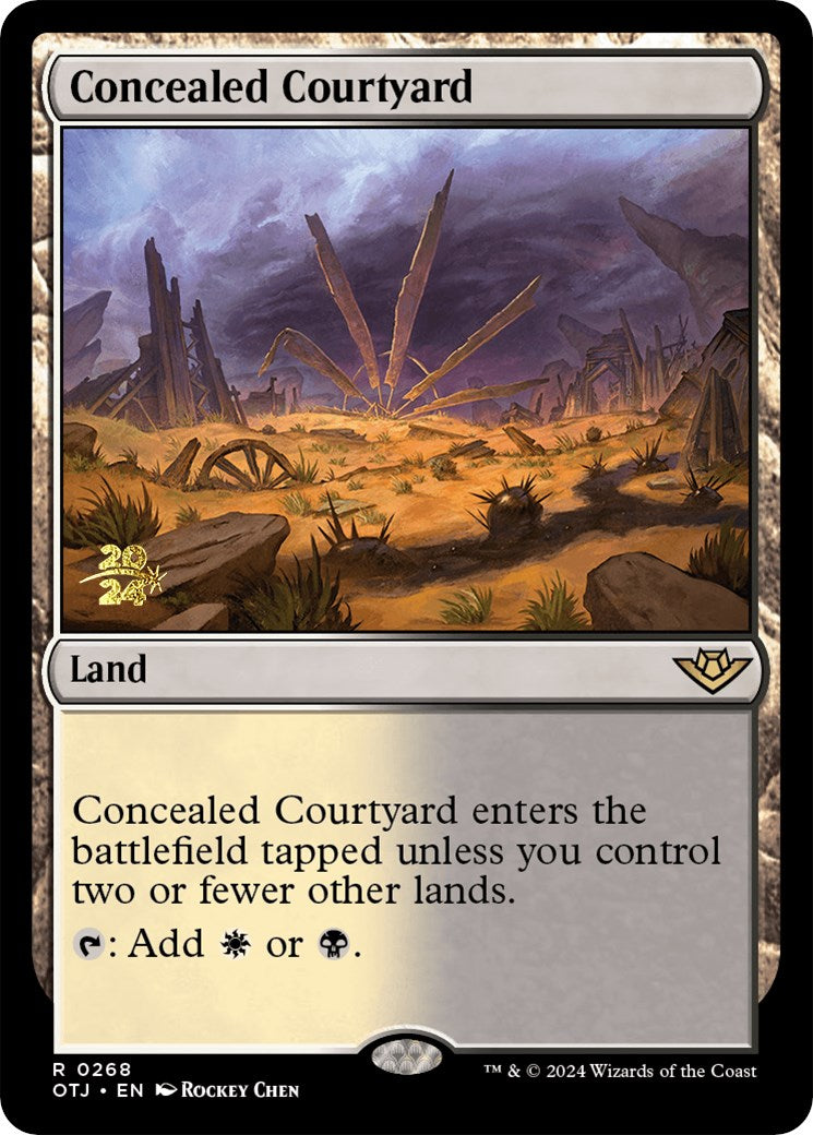 Concealed Courtyard (OTJ) [Outlaws of Thunder Junction Prerelease Promos] | Jomio and Rueliete's Cards and Comics