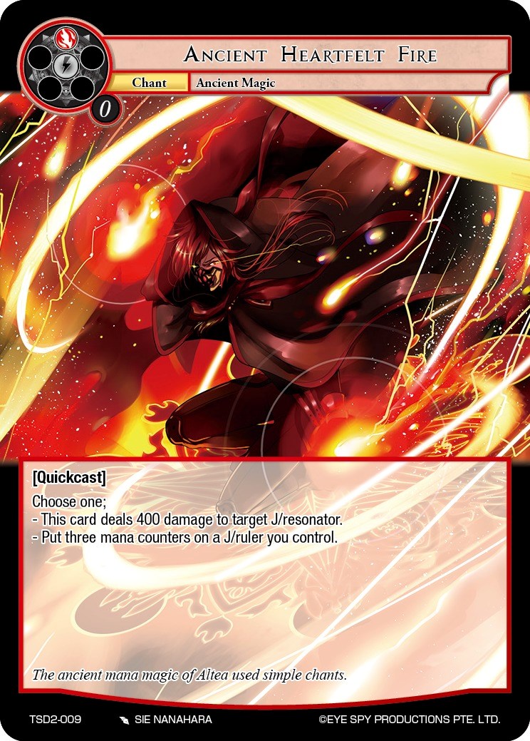 Ancient Heartfelt Fire (TSD2-009) [Starter Deck: Trinity Cluster] | Jomio and Rueliete's Cards and Comics