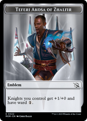 Soldier // Teferi Akosa of Zhalfir Emblem Double-Sided Token [March of the Machine Tokens] | Jomio and Rueliete's Cards and Comics