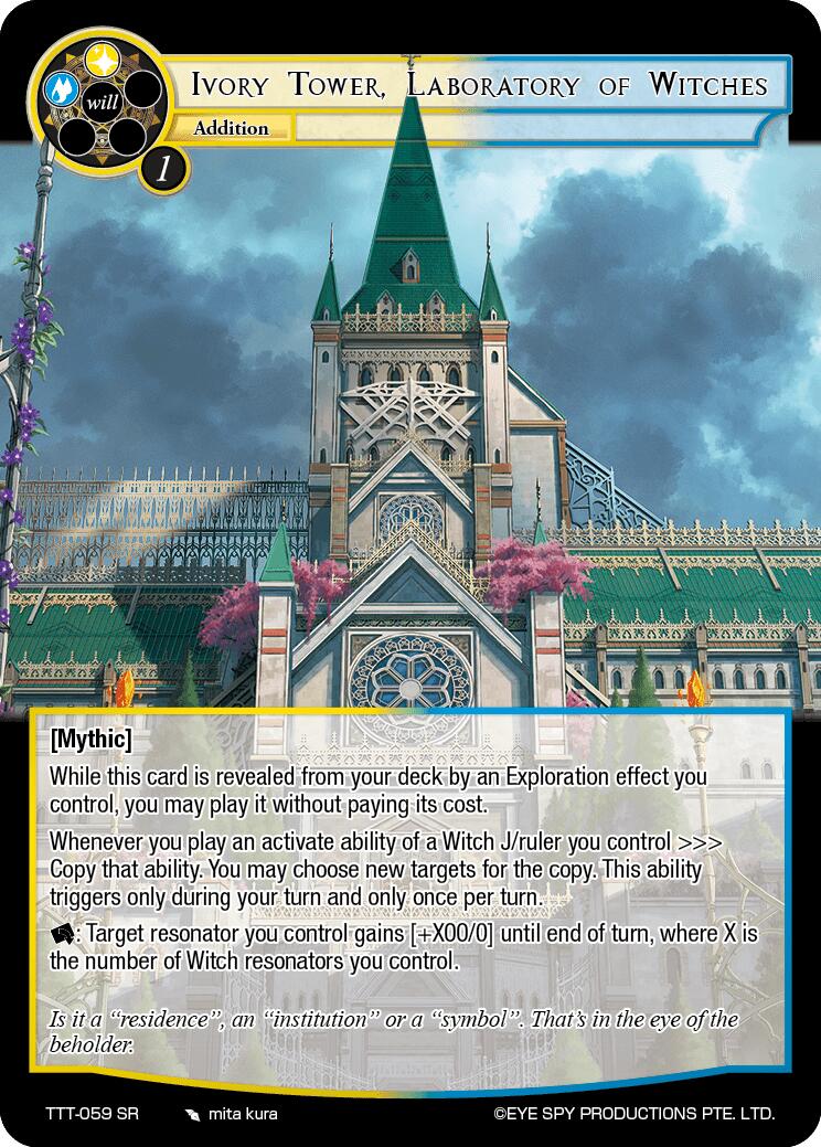 Ivory Tower, Laboratory of Witches (TTT-059 SR) [Thoth of the Trinity] | Jomio and Rueliete's Cards and Comics