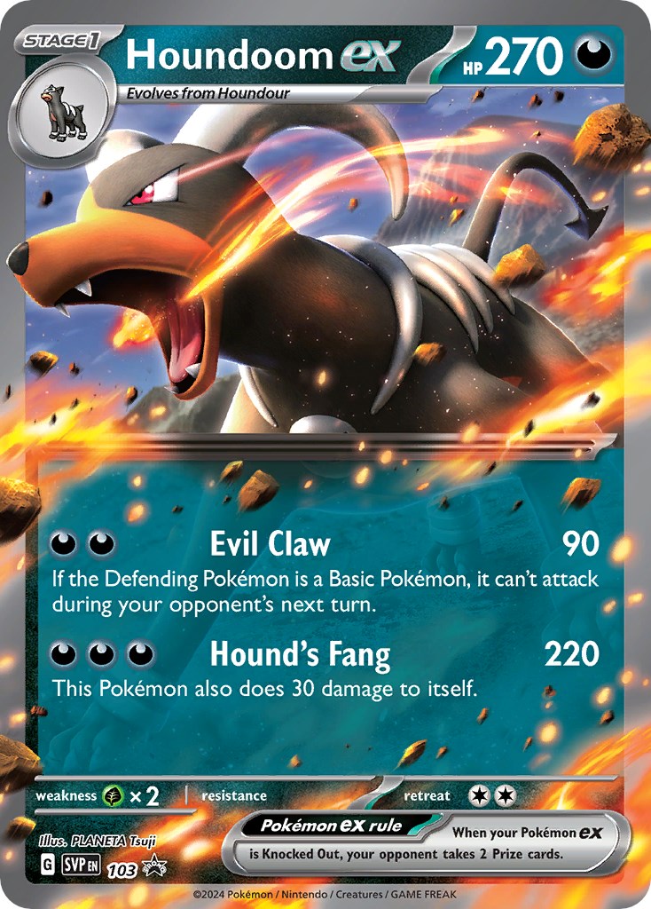 Houndoom ex (103) [Scarlet & Violet: Black Star Promos] | Jomio and Rueliete's Cards and Comics